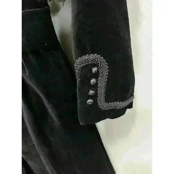 Elebini Girls Coat & Cape Set Black Velvet with Trim Size 6 Great Condition - Picture 12 of 16